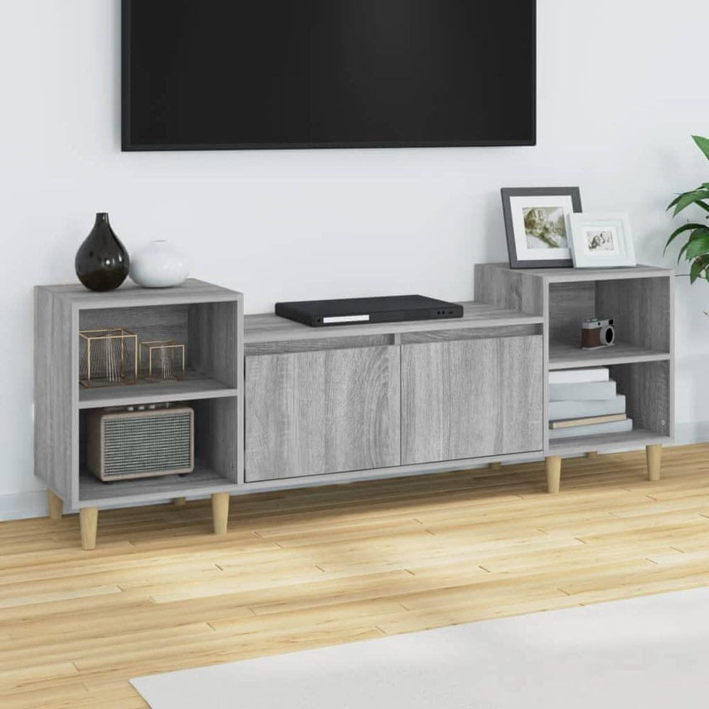 Vidaxl TV skrinka sivý dub sonoma 160x35x55 cm spracované drevo